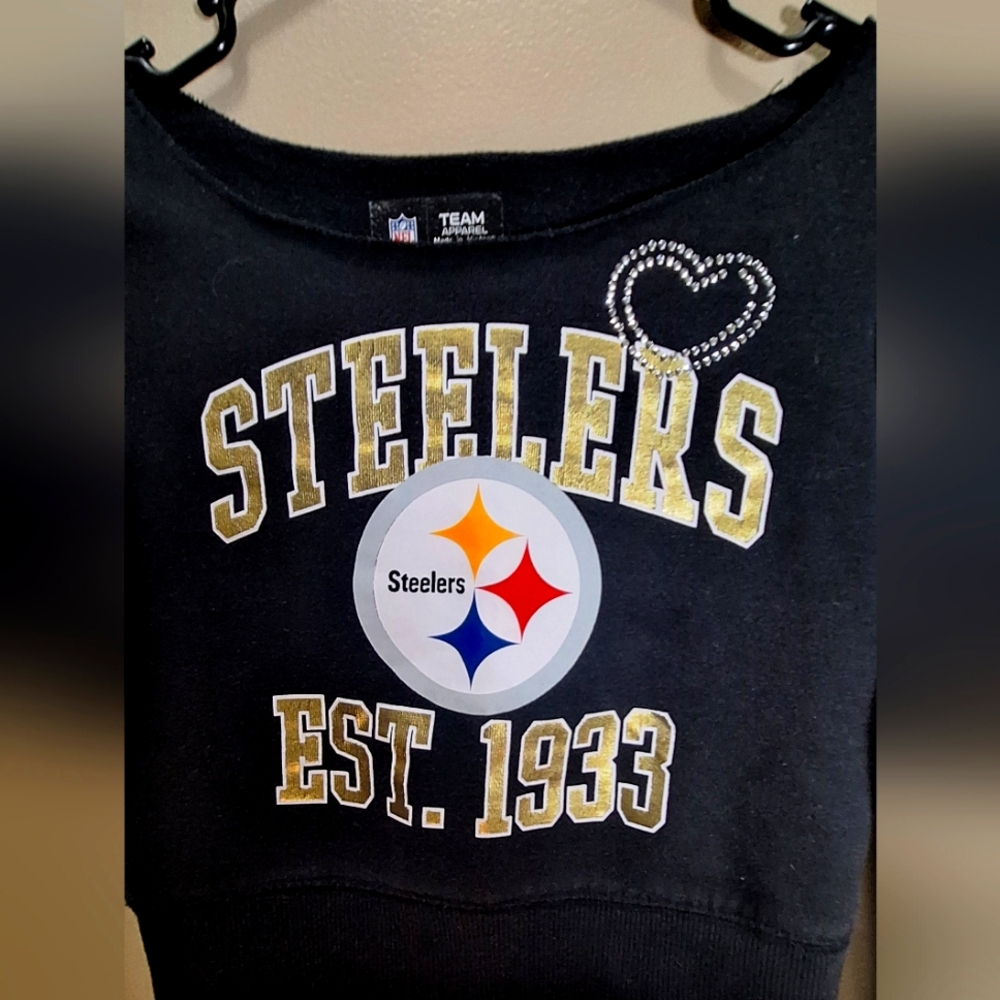 Pittsburgh Steelers Team Apparel 2 Piece Girls Sweat Suit (Size 6/7)